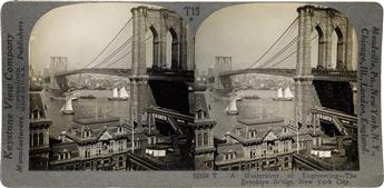(STEREO VIEWS) Group of 30 stereographs of New York City in the 19th and early 20th centuries, including Coney Island, Central Park,